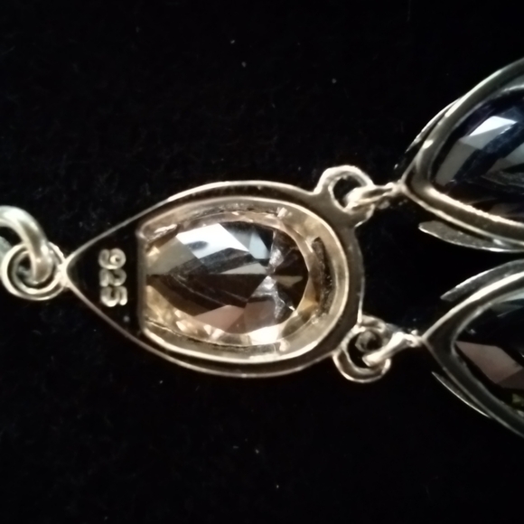 Banana Republic Sterling Citrinr, Peridot, Amethyst Chandelier Earrings - Picture 5 of 8